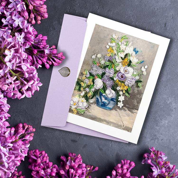 Spring Bouquet Renoir Quilling Card 1