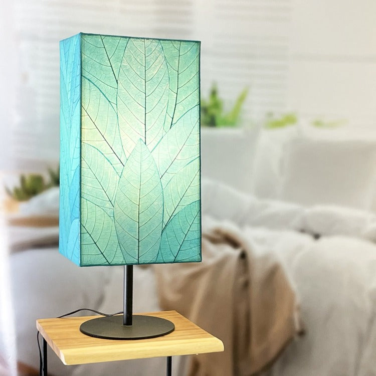Square Pedestal Table Lamp blue 1