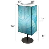 Square Pedestal Table Lamp blue 2