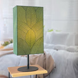 Square Pedestal Table Lamp green 1
