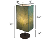 Square Pedestal Table Lamp green 2