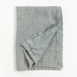 Stone washed linen tea towel slate blue
