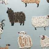 Stringy Sheep Embroidered Pillow