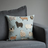 Stringy Sheep Embroidered Pillow