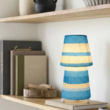 Striped Tapered Lamp Sea Blue