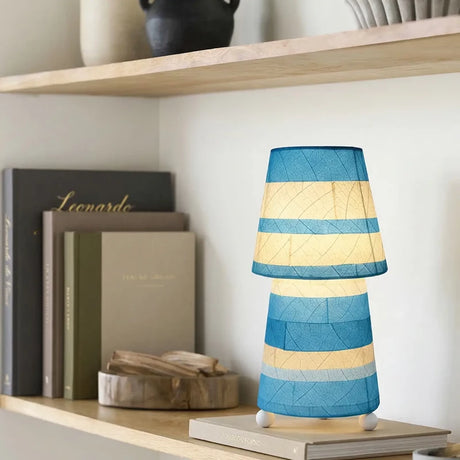 Striped Tapered Lamp Sea Blue