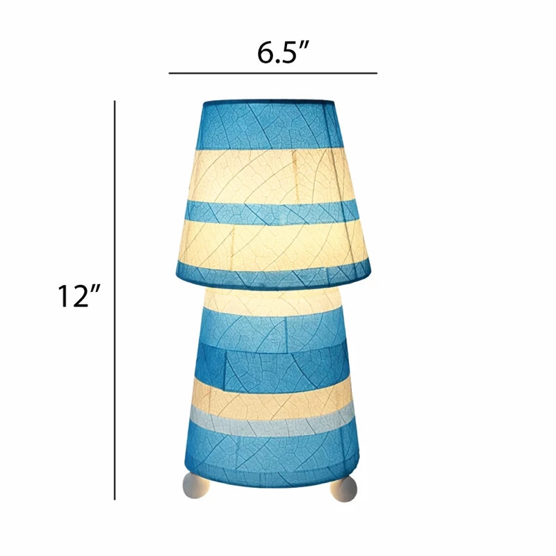 Striped Tapered Lamp Sea Blue