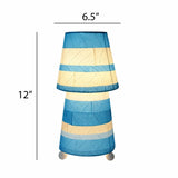 Striped Tapered Lamp Sea Blue
