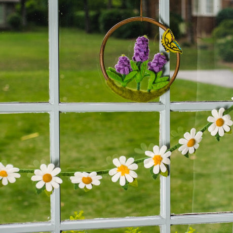 felt daisy garland and flower ring