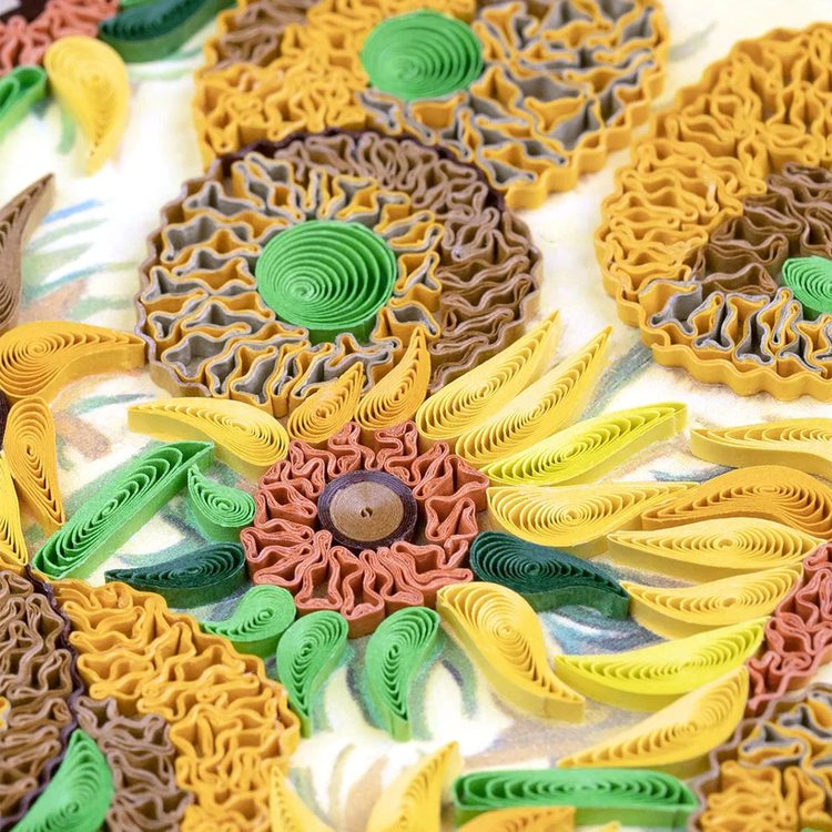 Sunflowers Van Gogh Quilling Card