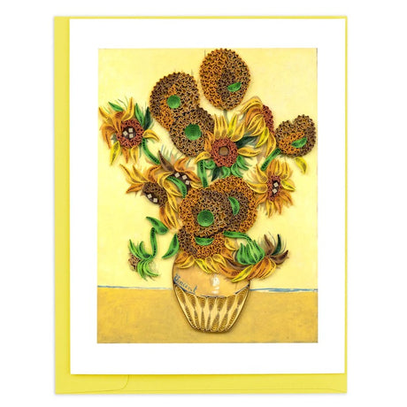 Sunflowers Van Gogh Quilling Card