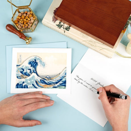 The Great Wave Art Quilling Card styled