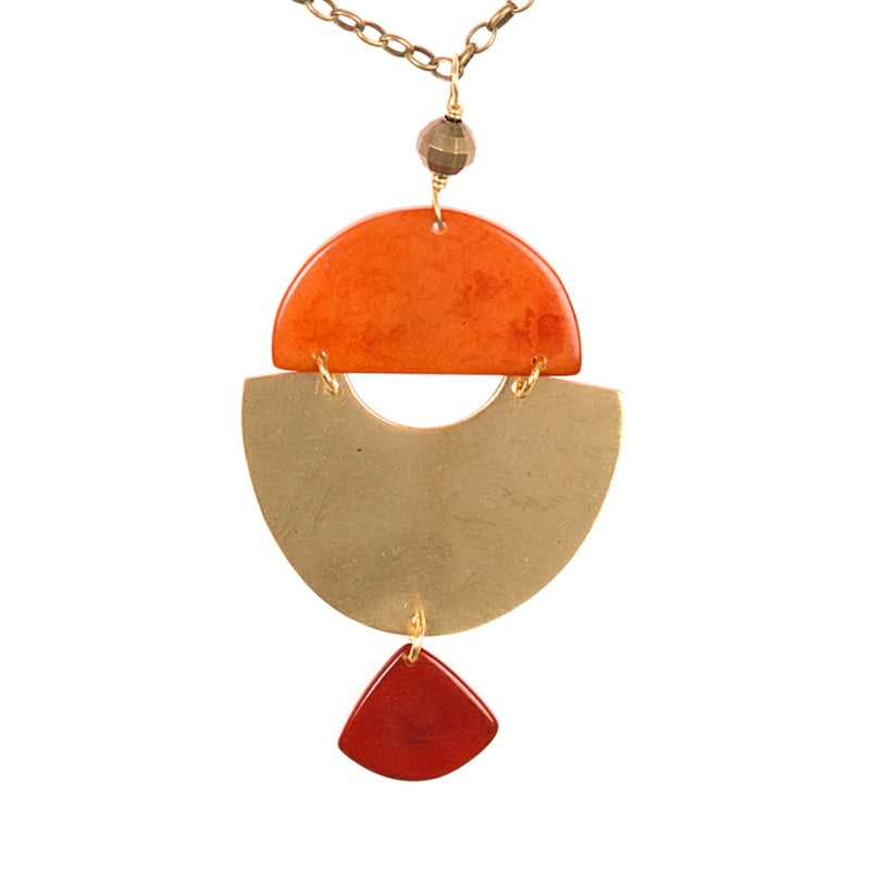 Tigre Necklace - Orange Rust
