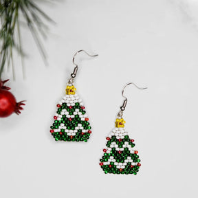 Tiny Tinsel Beaded Earrings
