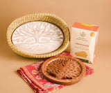 Tree of Life Bread Warmer Basket Gift Set