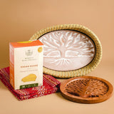 Tree of Life Bread Warmer Basket Gift Set