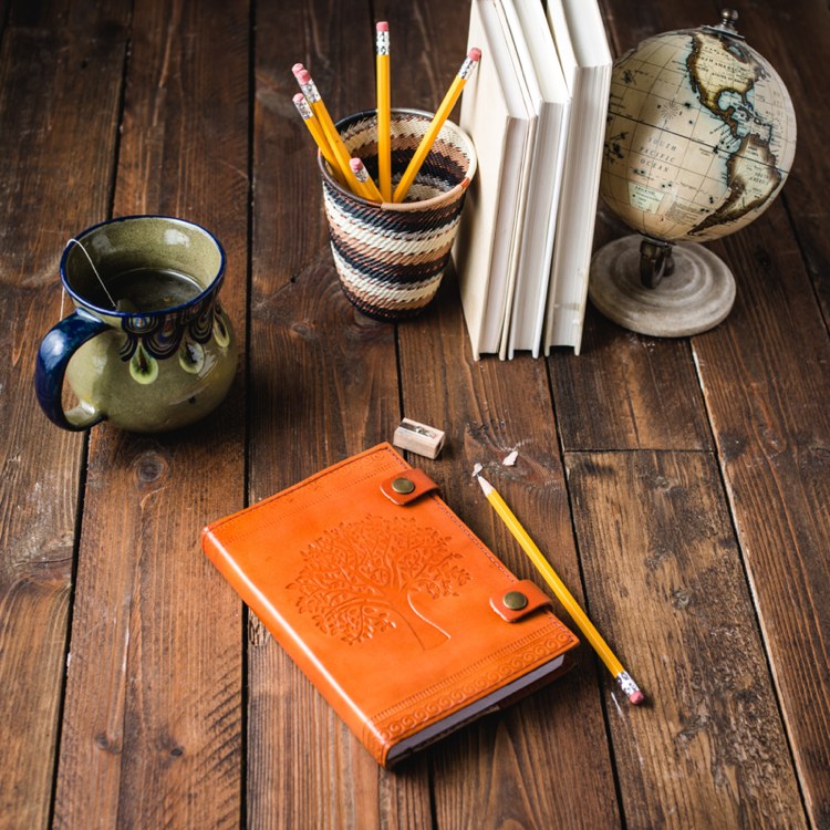 Tree of life leather Journal styled