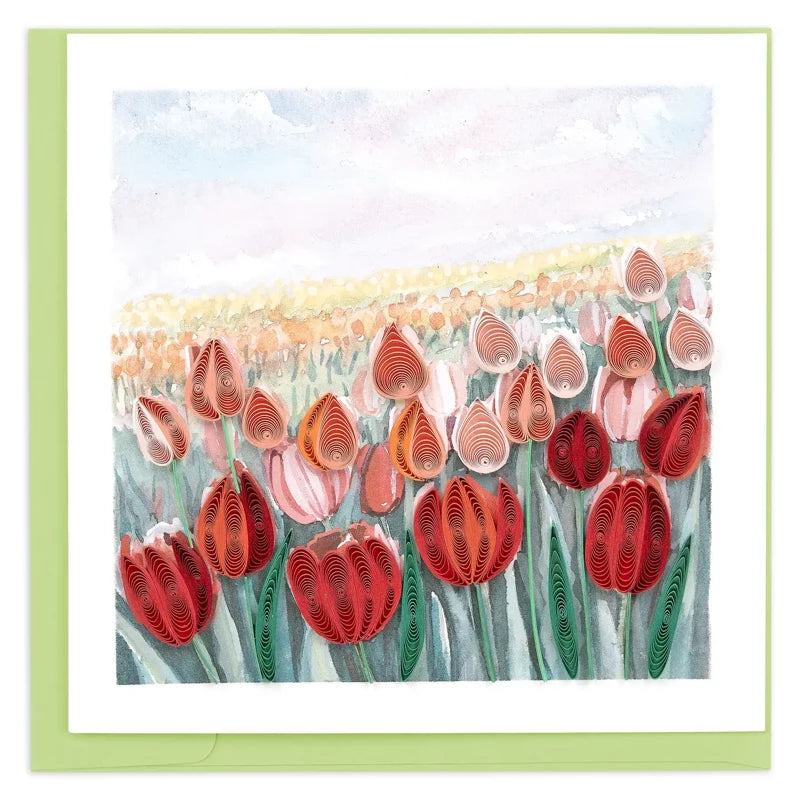Tulip Field Quilling Card