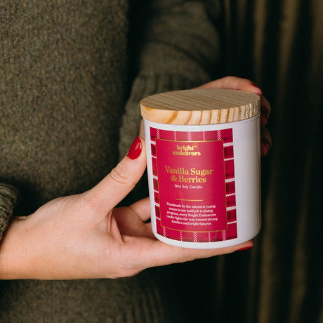 Vanilla Sugar & Berries Soy Candle Glass