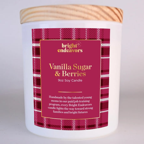 Vanilla Sugar & Berries Soy Candle Glass