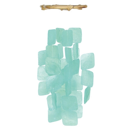Square Turquoise Capiz Chimes