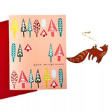 Warm Holiday Wishes Fox Ornament & Card