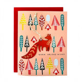 Warm Holiday Wishes Fox Ornament & Card