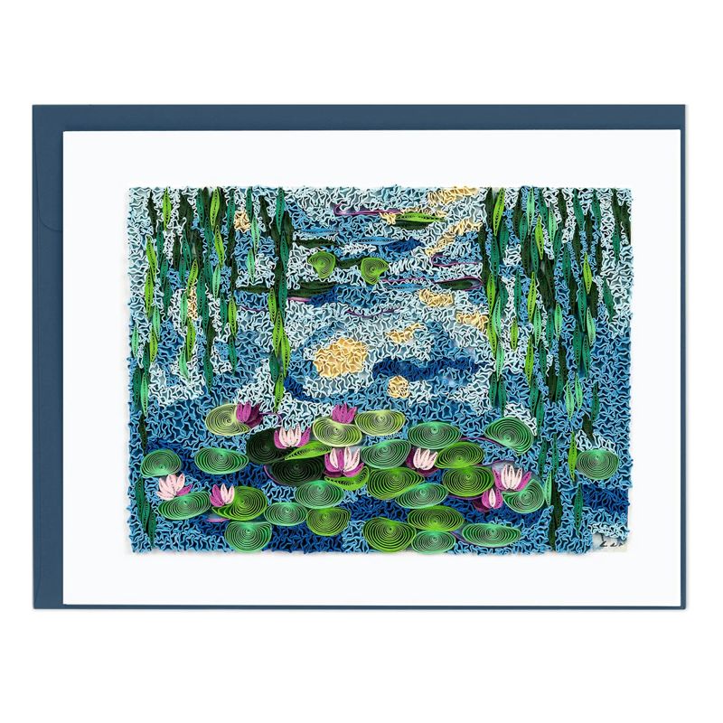 Water Lilies Monet Quilling Card