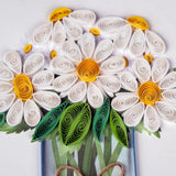 White Daisies in a Jar Quilling Card detail 1