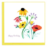 Wildflower Birthday Blooms Quilling Card