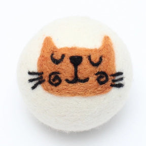 Eco Wool Dryer Ball - Orange Cat