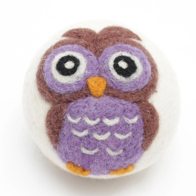 Eco Wool Dryer Ball - Purple Owl