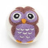 Eco Wool Dryer Ball - Purple Owl