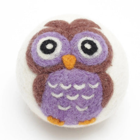 Eco Wool Dryer Ball - Purple Owl