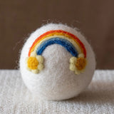 Eco Wool Dryer Ball - Rainbow with Flowers