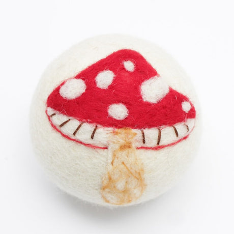 Eco Wool Dryer Ball - Red Mushroom
