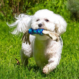 Wool & Hemp Dog Toy Blue:Turquoise 10” 1