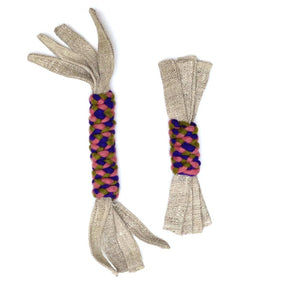 Wool & Hemp Dog Toy Purple:Green