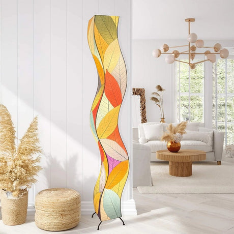 Wrapped Wave Floor Leaf Lamp