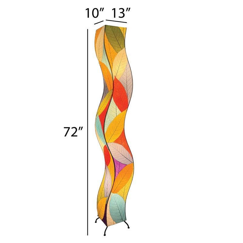 Wrapped Wave Floor Leaf Lamp