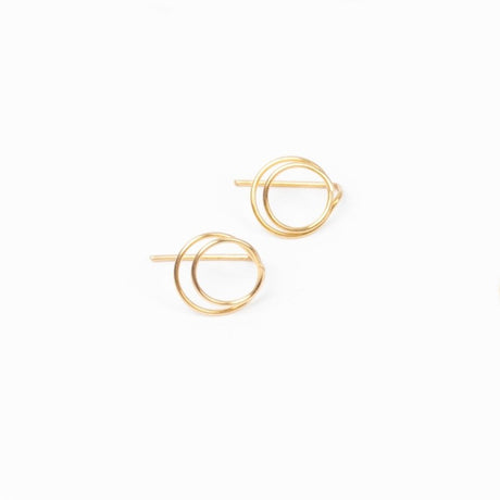 Zomi Open Circle Earrings 14K Gold