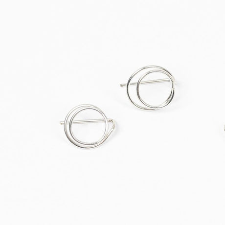 Zomi Open Circle Earrings Sterling Silver