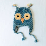 adult animal hat grey owl white background