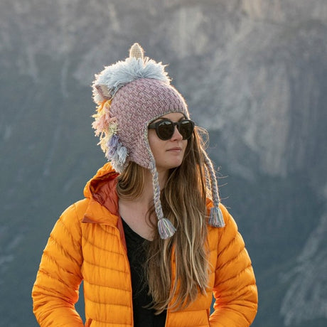 adult animal hat unicorn pastel pink 1