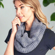 Shupaca Blue Stone alpaca neck warmer featuring soft, warm knit fabric and a snug fit for cozy comfort around the neck.