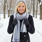 Shupaca Alpaca Scarf Polar Drift in soft, warm alpaca wool with a cozy, textured design perfect for winter wear.