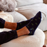 Navy ankle socks by Conscious Step featuring turtle protection design, made for comfort and eco-friendly fashion.