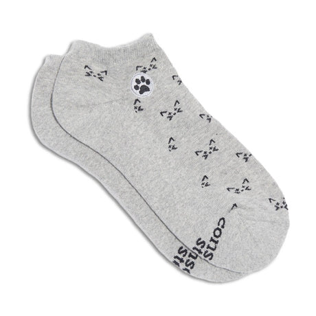 Conscious Step ankle socks featuring a cat design, made to support cat rescue efforts and promote animal welfare.