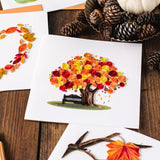 autumn tree quilling card styled