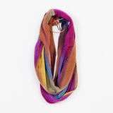 bamboo infinity scarf purple multi